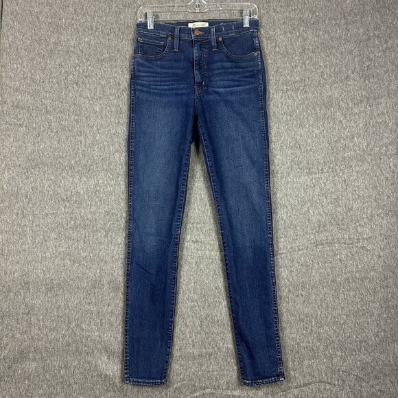 Madewell Denim - Madewell 10" High Rise Skinny Womens SIze 27T (27X29.5") Blue Denim Jeans